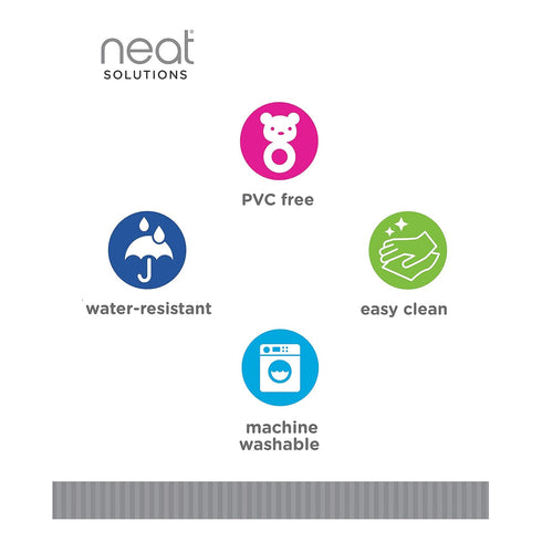 Neat Solutions 10 Pack Water Resistant Bib Set in Blue/Grey Assorted, 10 Count, 0+ Months