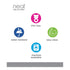 Neat Solutions 10 Pack Water Resistant Bib Set in Blue/Grey Assorted, 10 Count, 0+ Months