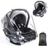 Universal Car Seat Rain Cover, Food Grade EVA, Waterproof Weather Shield for Infant Car Seat with Storage Bag