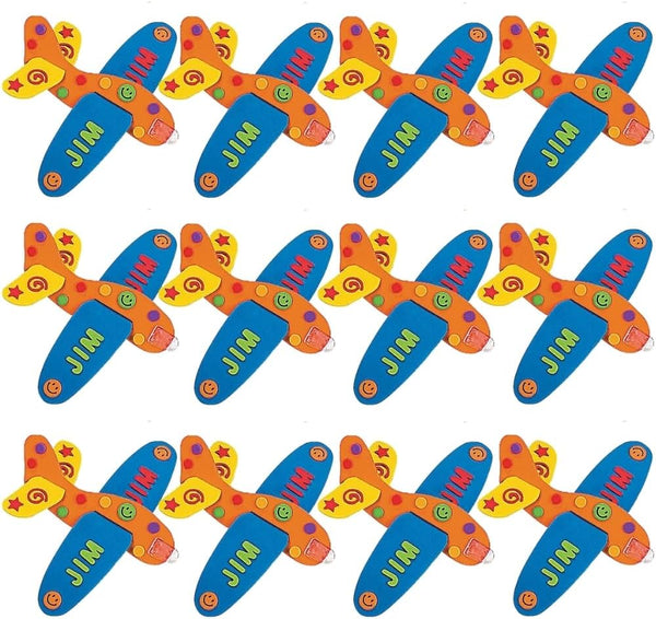 Fun Express Foam Airplanes for Kids 12 Pack - DIY Glider Plane