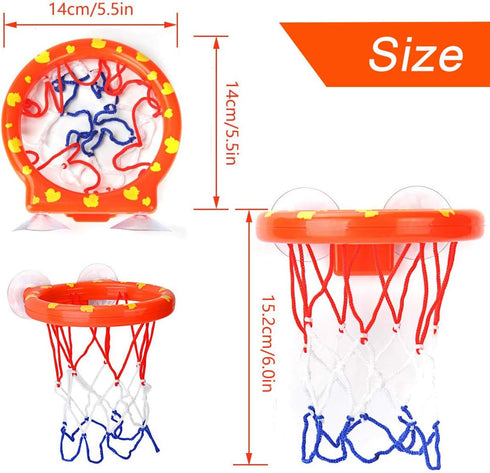 Bath Toy Fun Basketball Hoop & Balls Set for Kids, Toddler Bath Toys Gift Set with 3 Balls Included