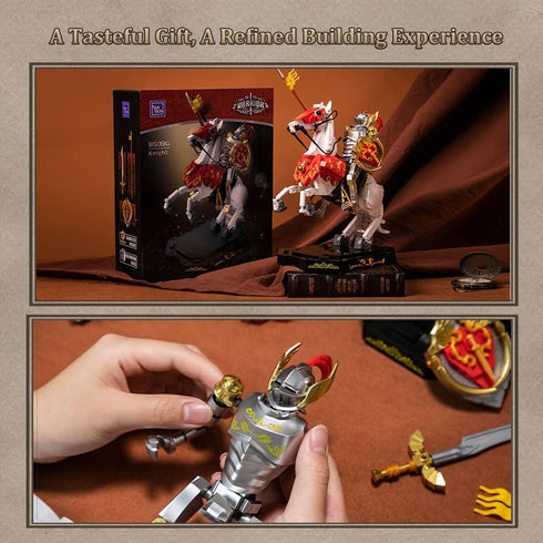 Set 31 cm Set PANTASY Knight Construction Medieval Collector's Model with Armored Battle Cross and Movable Joints