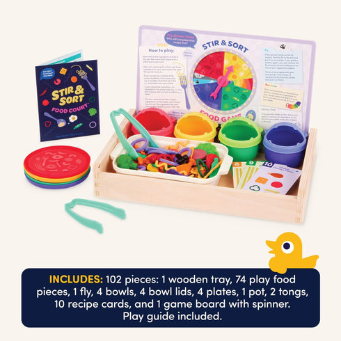 Battat Education Play Food Set - Sorting Toy Food for Toddler Pretend Play - Learning Kitchen Toys 3 Years+