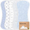 Organic Burp Cloths Baby Boy & Girl - 5-Pack Super Absorbent Cotton