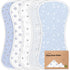 Organic Burp Cloths Baby Boy & Girl - 5-Pack Super Absorbent Cotton