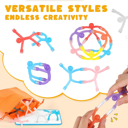 3 24PCS otters Magnetic People, Magnet Men with White Board Fridge Magnets Sensory Fidget Toys for Classroom Prize