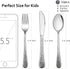 LIANYU 12-Piece Kids Utensils Silverware Set - Stainless Steel Toddler Hammered Flatware Cutlery, Dishwasher Safe