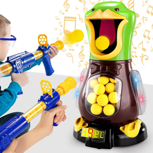 Babyhome Duck Shooting Toys for Kids 3-5 Years, 2 Packs of Toy Foam Blasters with Movable Target for Boys Girls