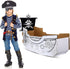 Eaasty Coloring Pirate Ship Cardboard Boat Playhouse for Kids Crafts DIY Large