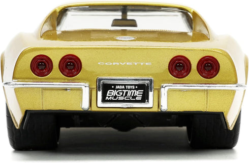 1:24 1969 ZL-1 Jada Toys Big Time Muscle Chevy Corvette Stingray Die-cast Car Gold, Toys for Kids and Adults