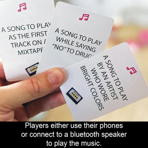 80's Mix Expansion - 50 New Cards for Music Card Game, Fun for Family, Adults, and Teens
