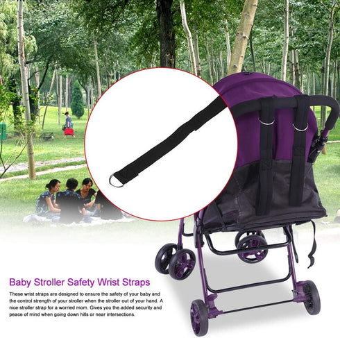 Baby Stroller Safety Wrist Strap | Anti-Lost Wrist Leash for Stroller, Wheelchair | Cushioned Clips for Baby Stroller