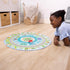 Melissa & Doug Round the Shore Tracks Cardboard Jigsaw Floor Puzzle - 48 Pieces with Wind-Up Vehicles for Boys and