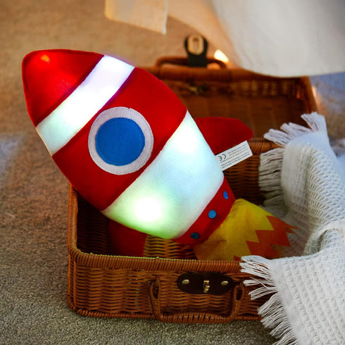 Cozy 14.5 BSTAOFY Light up Red Rocket Plush Toys Stuffed LED Glow Soft Nightlight Kids Gifts for Toddlers on Birthday