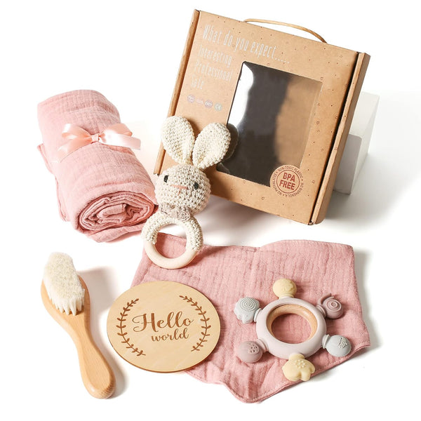 YOUUYS Baby Gift Set for Newborn - Baby Essential Bath Basket Easter