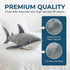 ZHONGXIN MADE 26Inches Simulation Great White Shark Plush Toy - Grey Lifelike Long Great White Shark Stuffed Toys