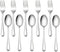 LIANYU 10-Piece Children Silverware Set, Stainless Steel Forks and Spoons for Kids, Toddler Utensils Flatware Set