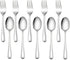 LIANYU 10-Piece Children Silverware Set, Stainless Steel Forks and Spoons for Kids, Toddler Utensils Flatware Set
