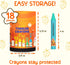 ZENO 18-Color (1-3) (4-8) Jumbo Crayons Non-Toxic and Washable for Toddlers & Kids Easy-to-Hold Large Crayons, Perfect