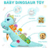 Ryotagift 0-3-6-9-12 Tummy Baby Dino Musical Stuffed Animal Toys for MonthsInfant Dinosaur Time Toys with Crinkle Sound