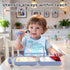 Set, 9pcs 316 Travel Silicone Baby Feeding Portable Feeding Supplies, Toddler Suction Plates, Stainless Steel Spoon