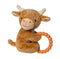 Mary Meyer Soft Baby Rattle with Soothing Teether Ring, 6-Inches, Hetty Highland
