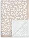 Leopard Print Minky Baby Blanket 30 x 40 Inches for Girls, Soft