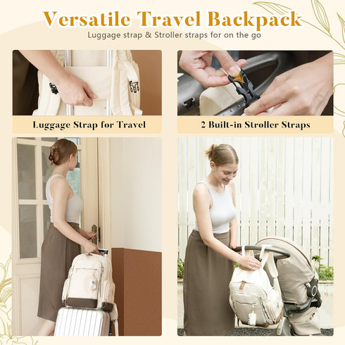 Backpack Mommy Backpack 16 miss fong Diaper Bag - Baby Diaper Bag Bag Diaper with Pockets Large Capacity Travel Diaper