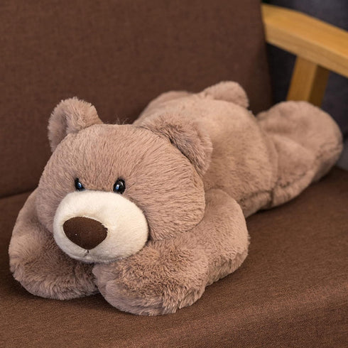 ronivia 19.7" 3.3lbs Weighted Stuffed Animals, Weighted Bear Stuffed Animal Toy Cute Brown Bear Plush Pillow Weighted