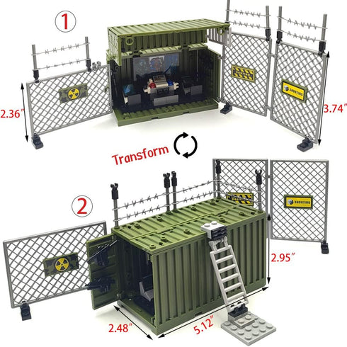 WW2 Army Military Guns Weapons and Armor Toy Thunder Containers Command Operations Building Block Toy Battle Sets for Kids