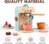 17Pcs Playset Tiny Land Kids Coffee Maker Wooden Kitchen Toys - Toy Coffee Maker - Wooden Play Toys, Play Kitchen