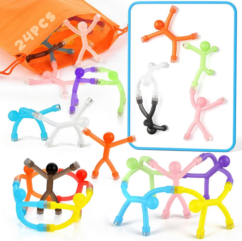 3 24PCS otters Magnetic People, Magnet Men with White Board Fridge Magnets Sensory Fidget Toys for Classroom Prize