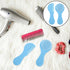 Set Abaodam Newborn Comb and Brush for Babies, Soft Scalp Brush with Cradle Cap Comb, Blue Hairbrush Kit for Grooming