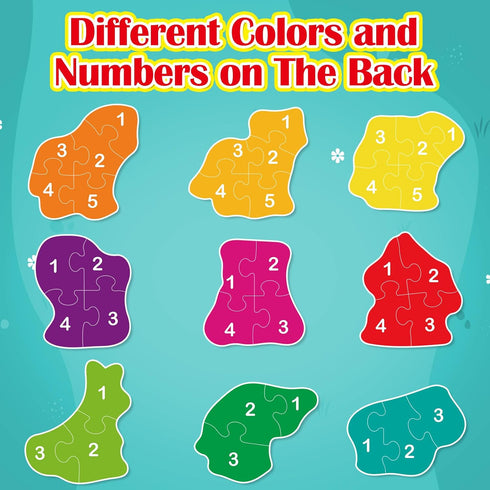 Wild Animal Puzzles for Kids Aged 3+, Educational Montessori Toys for Toddlers, Preschool Learning Game