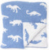 28"x40" L+L USA Dinosaur T-Rex Baby Blanket - DreamSoft Knit Throw for Crib, Stroller, Car Seat - Soft Blanket/Newborn