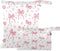 Haskirky Pink Bows Hearts 2 Pcs Cloth Diaper Wet Dry Bags,Waterproof and Washable
