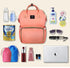 NLD Backpack Diaper Bag Multi-Function Waterproof Travel for Baby Care, Large Capacity (Black)