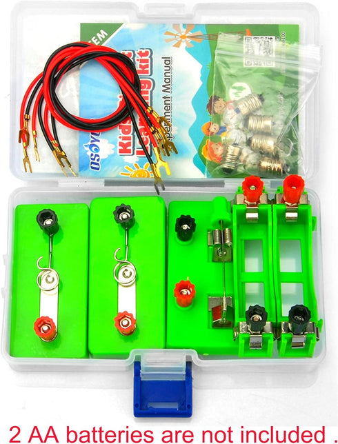OSOYOO Kids Electricity Circuit Learning Kit for Science Study, Physics Experiments Tool, Age 5+, Series & Parallel