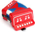 Tosnail Kids Accordion Toy - 10 Keys Buttons Control Mini Musical Instruments for Children - Red