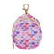 PYBUG Scallop Shape Round Pacifier Storage Case, Polyester & TPU Lined with Hook