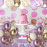 Purple & Gold Balloons - 60pcs 12inch Metallic Lavender & Champagne Balloons with Confetti for Celebrations