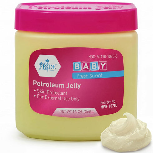 MED PRIDE Petroleum Jelly with Fresh Baby Scent, Pink, 13 oz Skin
