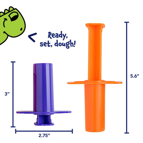 2 Set 6 2+ 6 Ready Learn Dough Extruders | of | for Ages | Press Dough into Different Shapes | Playdough Accessories