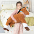 MaoGoLan Large 33" Horse Plush Stuffed Animal, Ridable Pony Plush Toy for Kids Girls, Tan