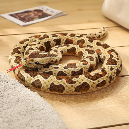 Realistic Animal Stuff Snake, 78 Inch Long Plush Toy, Lifelike Stuffed Snake Gift for Kids