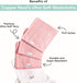 6 11" 11" Copper Pearl Ultra Soft Baby Bath Washcloths Premium Large Soft Dove (White) x Towels