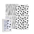 Changing Pad Cover Set by Ely's & Co | 2 Pack 100% Jersey Cotton Black and White Abstract Stripes and Dots