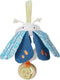 Manhattan Toy Folklore Plush Luna Moth - Soft Baby Travel Toy with Crinkle Fabric Wings, Mirror & Wooden Teether Ring