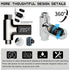 VBSNKLOI 360 LED Shower Thermometer, Shower Thermometer LED Display Baby Bath Water Meter Rotation Flow Self-Generating