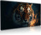 MTG Playmat, 24 x 14 Inches Game Mat for TCG and Card Games, Non-Slip Base with Stitched Edges, Tiger